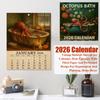 2026 Calendar, Vintage Bathtub Surreal Art Calendar, Desk Calendar With Thick Paper And Perforated Design For Organization And Planning, Home Decor