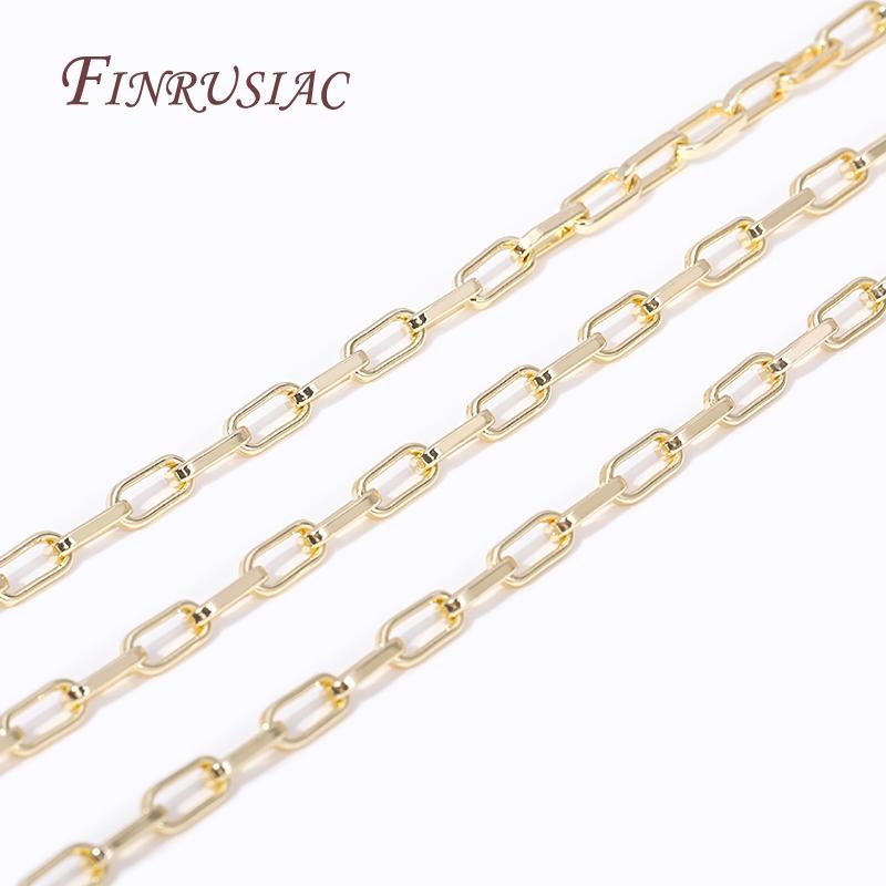 Multi-types 14K Gold Plated Metal Chain Roll For Jewelry Making,Handmade DIY  Necklace Cable Chain Spool,Supplies For Jewelry