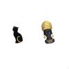 Resin Cat And African Woman Statue Decorative Figurine Creative Animal Sculpture for Entrance