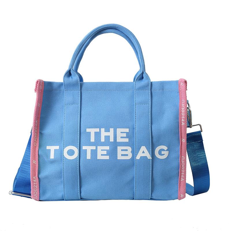 Stylish Tote Bag New Lettering Handbag Large-Capacity Canvas Crossbody Bag CLE