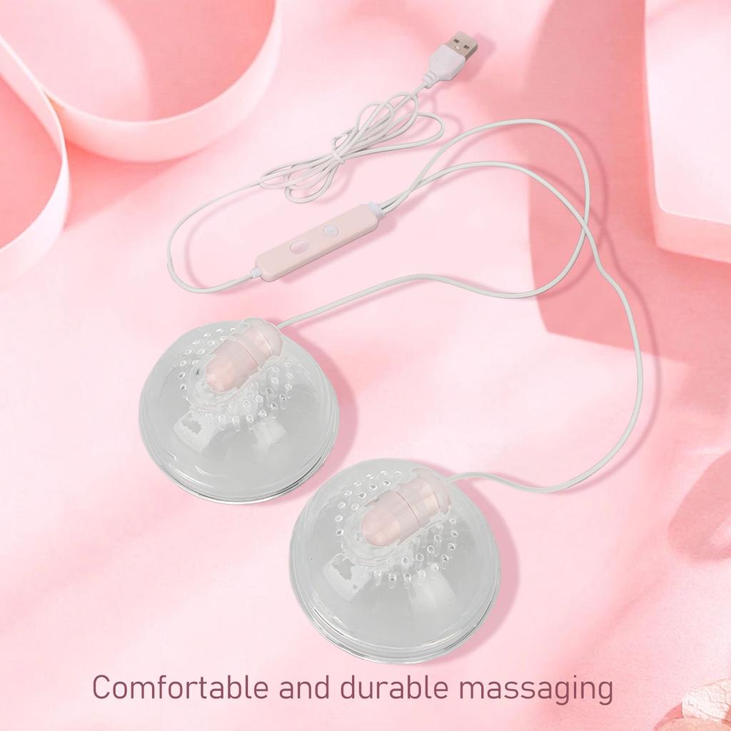 Postpartum Lactation Massager Silicone Breastfeeding 7 Strength Gear Massager with 2 Massage Heads