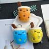 Cross-border Cute Bubble Tea Cup Pendant Keychain - Plush Toy Doll Gift