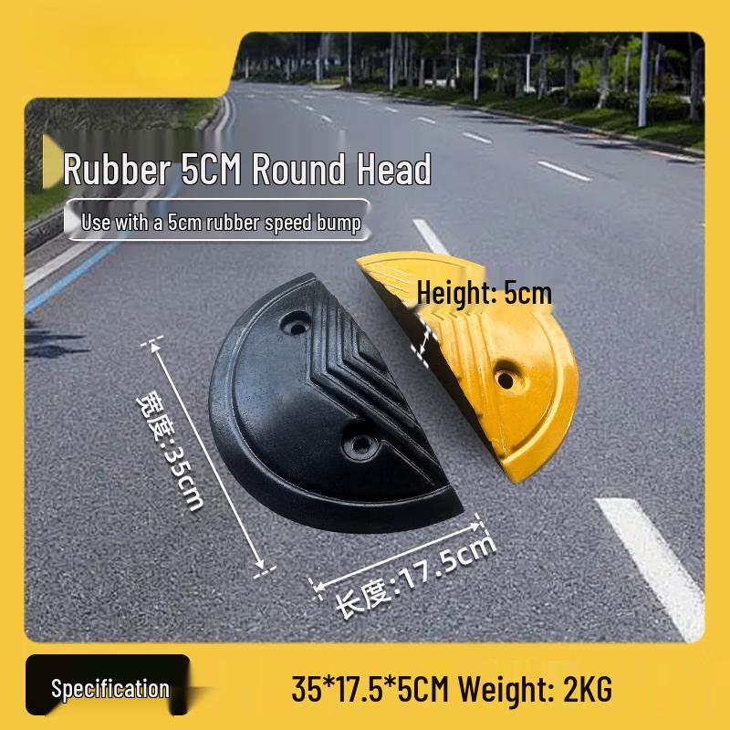 Rubber Speed Bump End Section