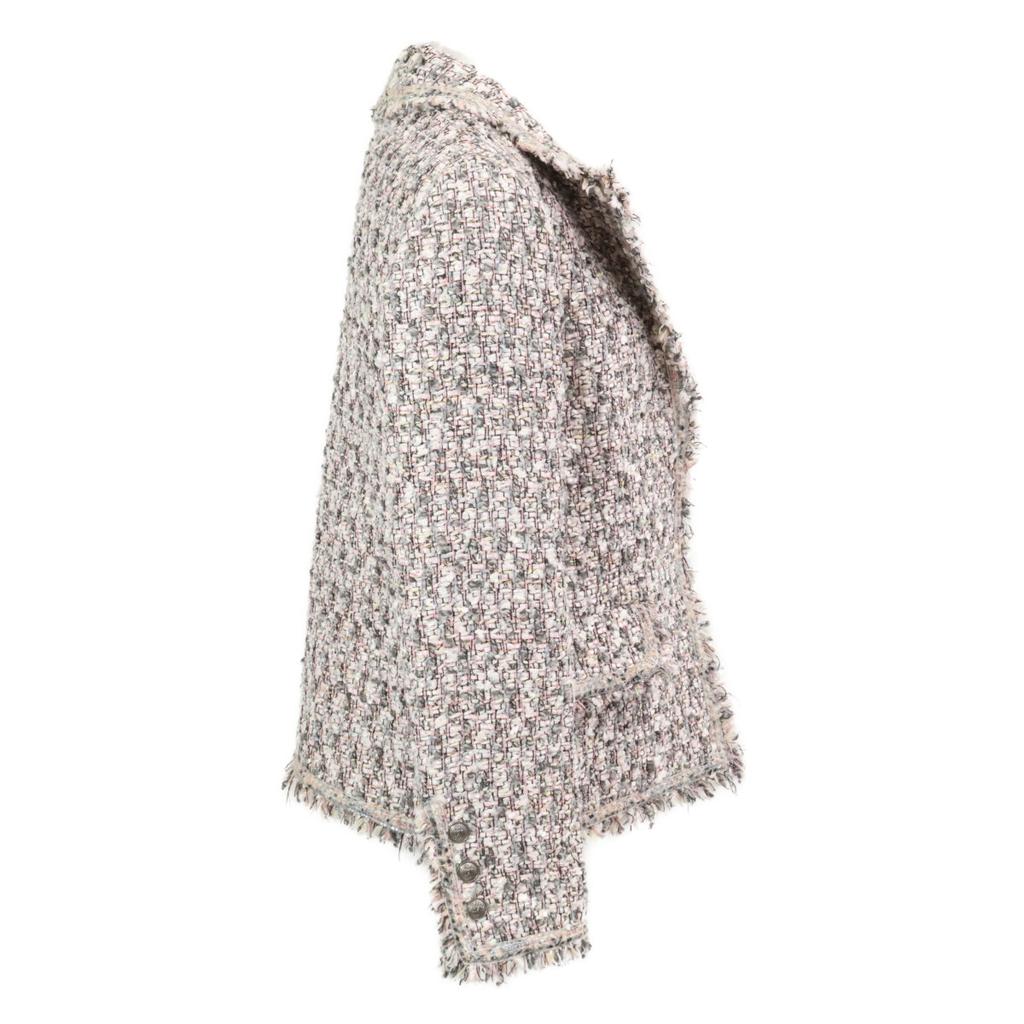 Chanel Krajowo autoryzowana 04A P24504V15039 Kurtka Karl Lagerfeld Fantasy Tweed 40 Różowy x SzaryUżywana