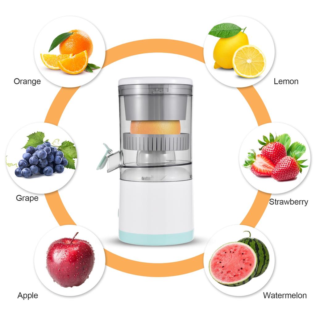 Máquinas Elétricas de Cítricos com USB e Escova de Limpeza Portáteis Recarregáveis Espremedor Lento de Laranja Limão Laranja Limão Toranja