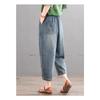 Oversized Retro Embroidered Jeans Denim Haren Pants Women's Jeans Casual Elastic and Loose