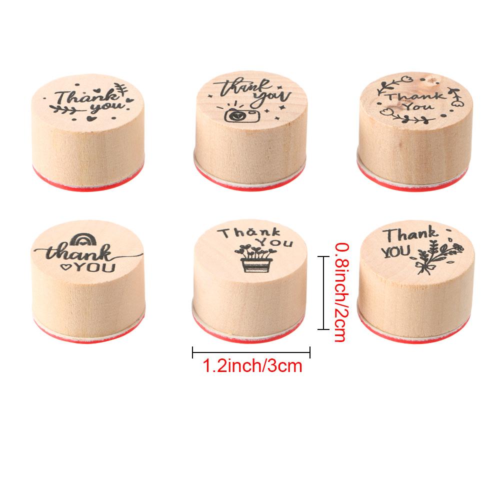Decor Drawing Supplies Wooden Rubber Stamp Blessing Greeting Words Scrapbooking Letter Stamp