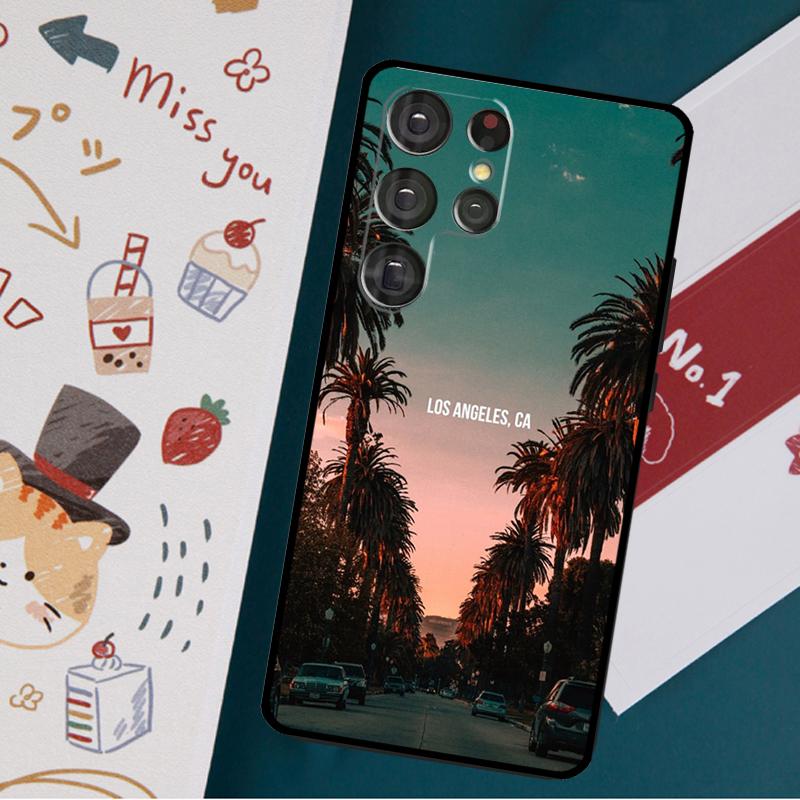 Los Angeles California Case For Samsung Galaxy S23 S22 Ultra S21 S20 FE S9 S10 S22 Plus Note 20 Note 10 Plus Cover
