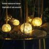Solar-Powered Decorative Crackle Glass Lights for Garden & Courtyard