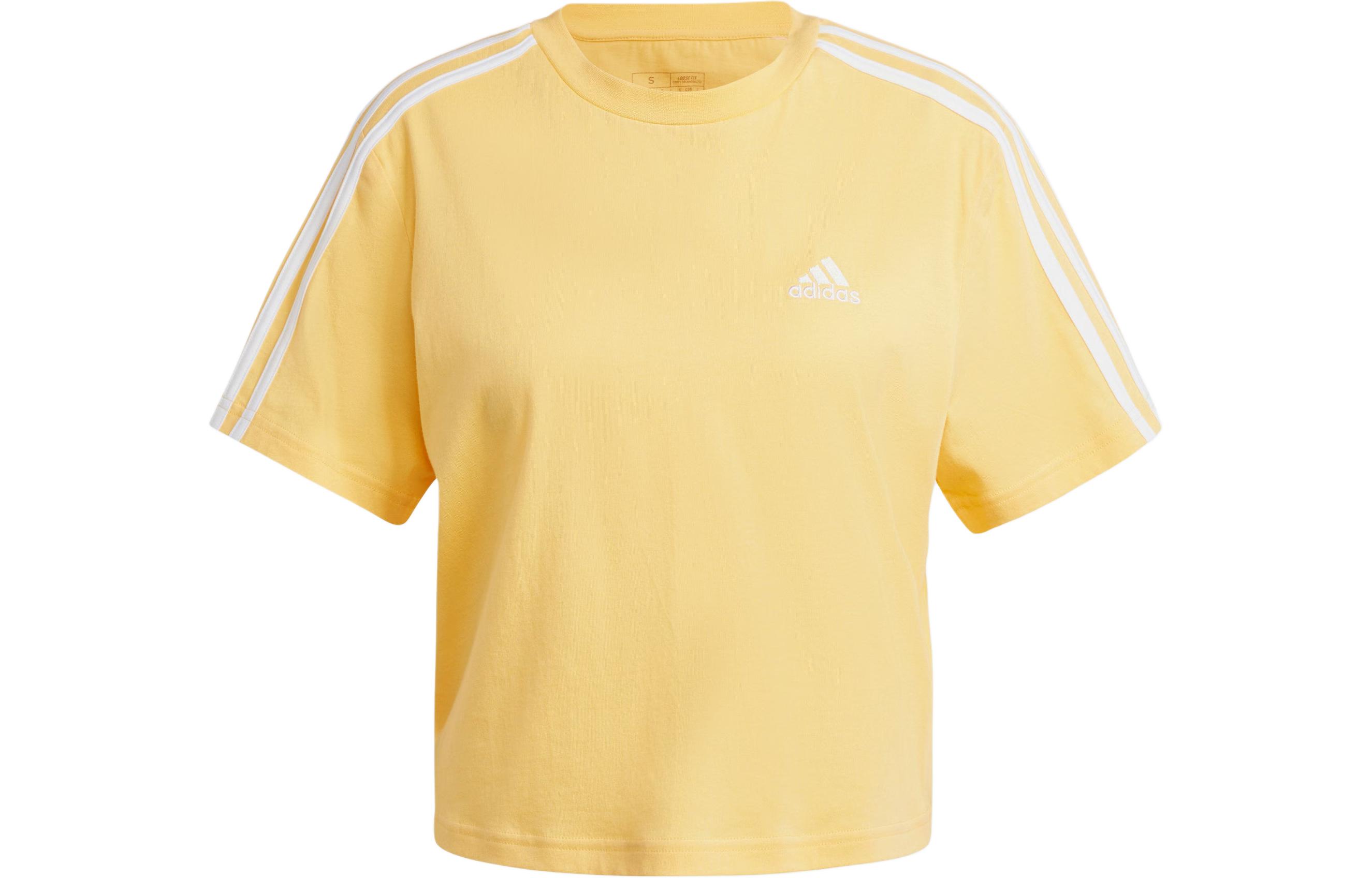 Adidas Essential Drop Shoulder Sleeve T Shirt Women s Light Yellow IS1575 M