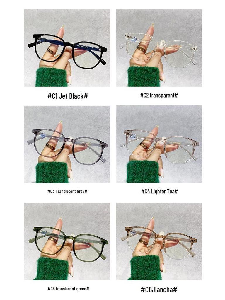 Gradient TR90 Retro Polygon Student Myopia Eyeglass Frames - Ultralight Fashion Glasses