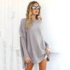 T Sleeves Long Shirt Women Clothing Solid Color Round Neck Breathable Fashion