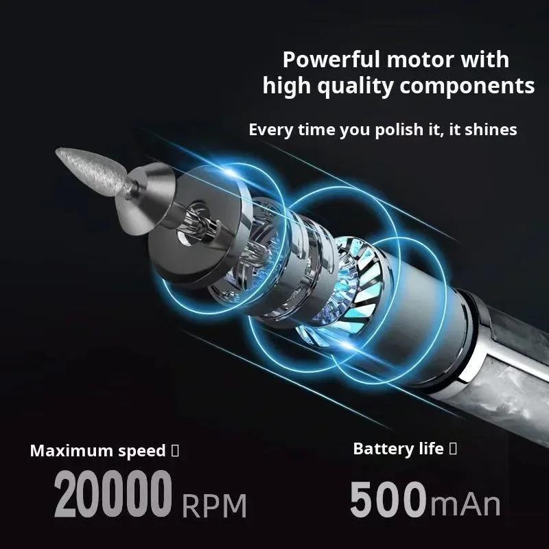 Electric Nail Drill Machine 20000RPM Nail Polish Sander Grinding Rechargeable Nail File Nails Accessories Professional Manicure