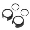 4pcs Carbon Fiber Style Door Midrange Speaker Cover Trims for Cooper Hatchback F55 F56 F57 2014‑2021