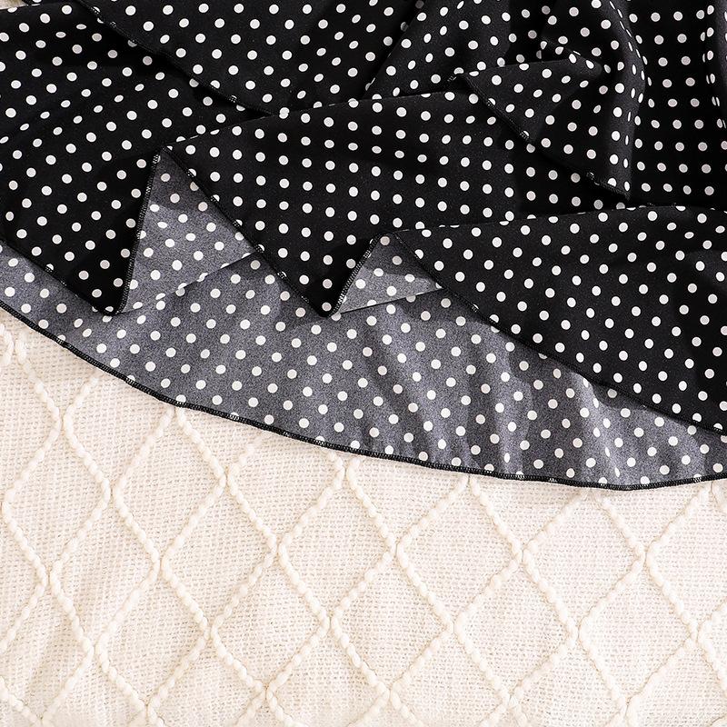 Europäische Und Amerikanische Kinderkleidung Neuer Sommerstil Für Mädchen Koreanische Mode Gepunktetes Neckholder-Kleid Taillenbetonendes Schichtkleid