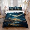 Owl Flight Hogwarts Print 3Pcs Bedding Setduvet Cover With 2 Bedropillowcase Home Birthday Gift