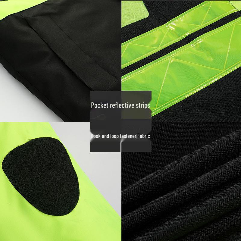 Reflective Rainproof Winter Coat with Thick Inner Liner for Traffic Duty and Cold Protection