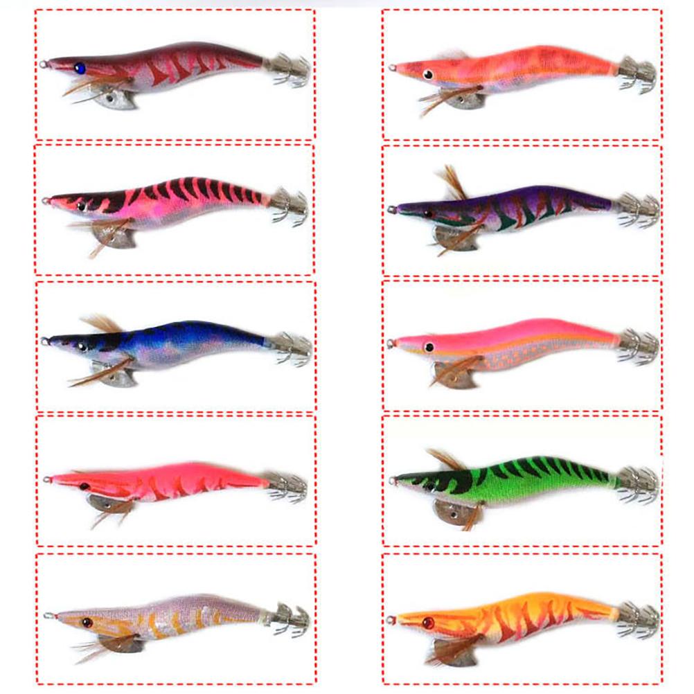 10pcs Luminous Fishing Lures Eyes Floating Hard Shrimp Plastic Baits