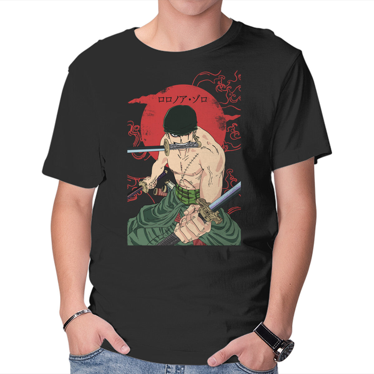 Unisex Crew Neck T-Shirt Hunter Of Pirates Graphic Short Sleeve Casual Tee M