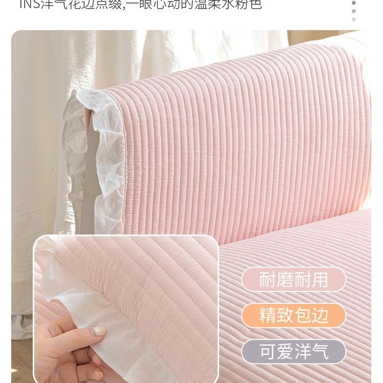 Internet Celebrity Pure Cotton Sofa Cushion Cotton Fabric Four Seasons Universal Non-Slip Seat Cushion  New Light Luxury Sofa Cover