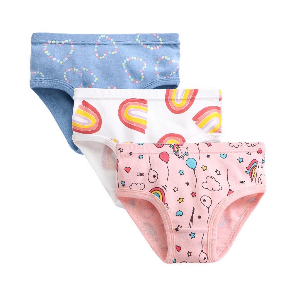 Zertifizierte Baumwoll-Dreieckunterwäsche für Mädchen - Atmungsaktive Baby-Shorts im europäischen und amerikanischen Stil
