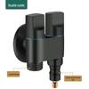 TLXT Dual Outlet Stainless Steel Washing Machine Faucet with Automatic Shut-off Valve