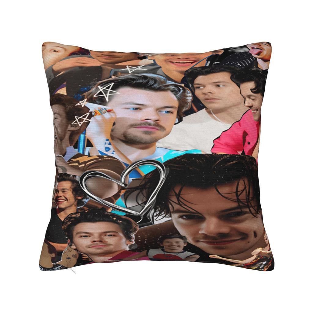 Singer H-Harrys S-Styles Pillow Case  Soft Pillow Cover For Sofa Car Home Decor Funny Cushion Cover
