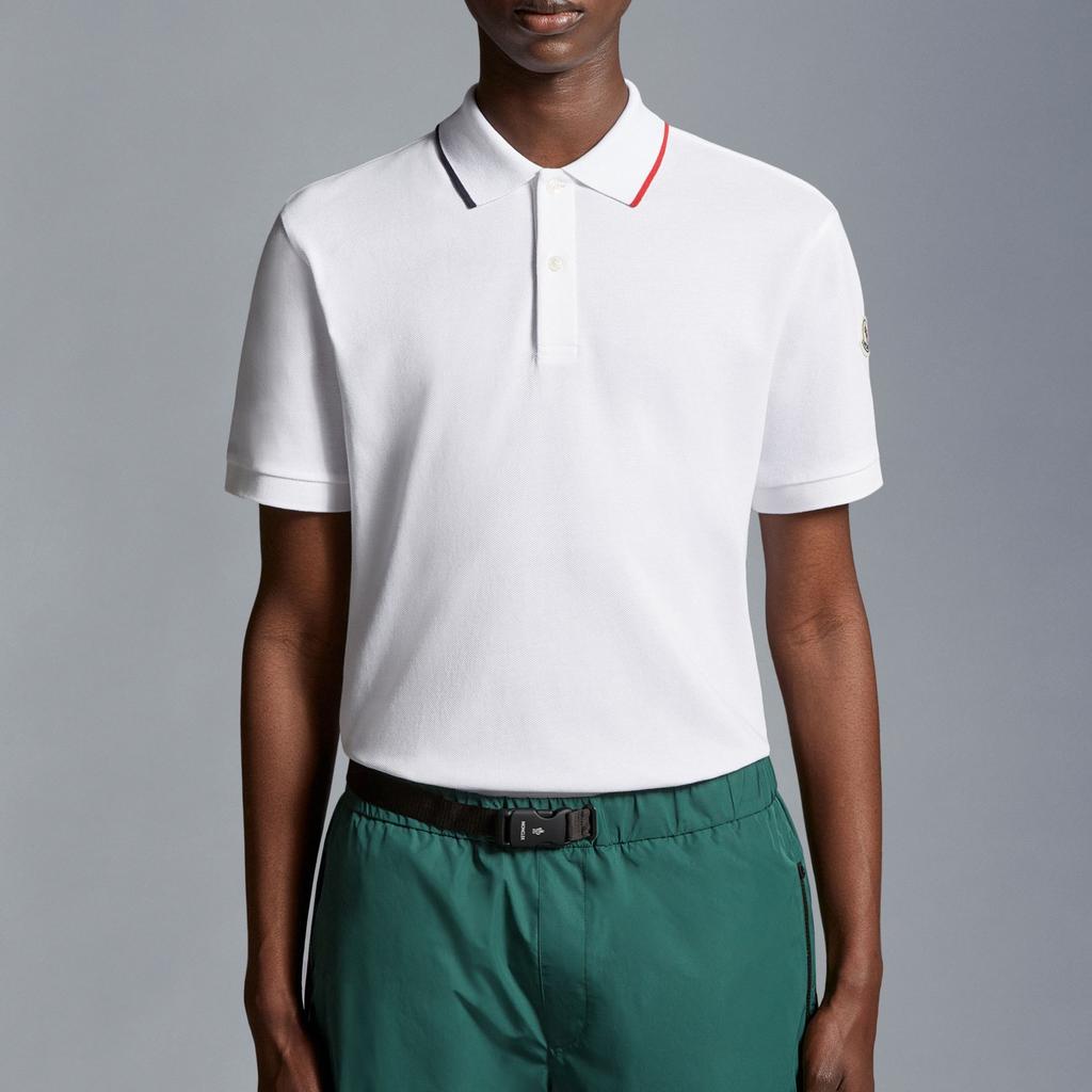 Moncler Polo Shirts Men's White Moderate I20918A0000584556002