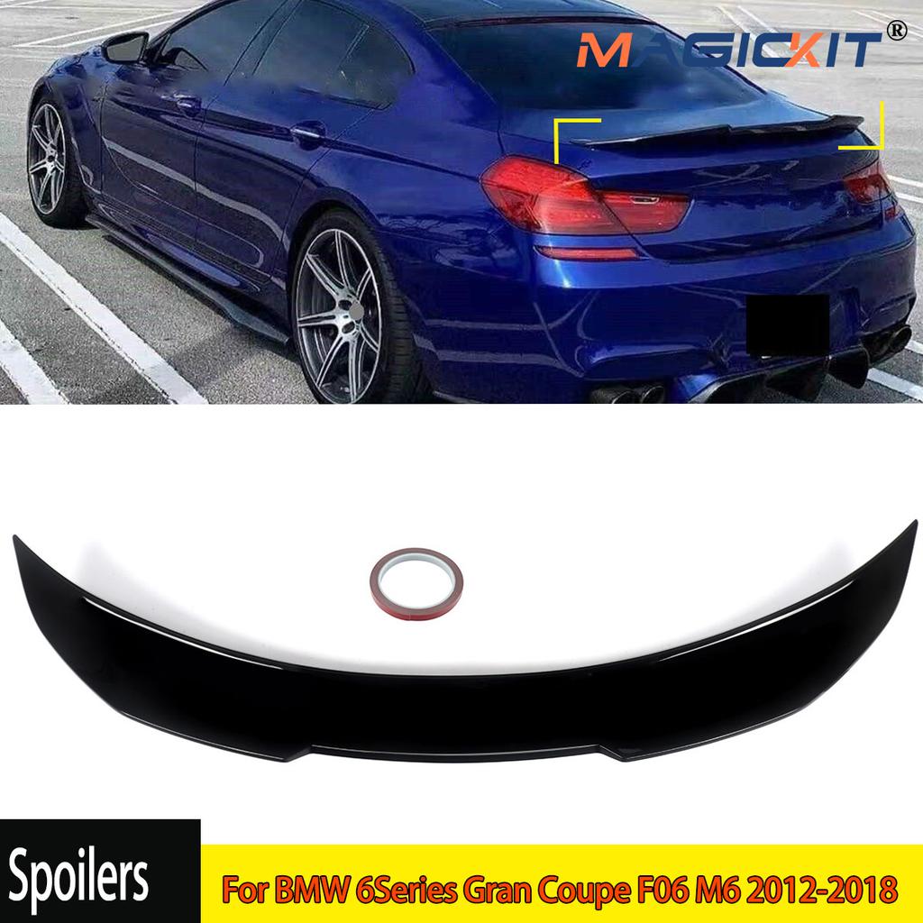 For 12-18 BMW 6Series Gran Coupe F06 M6 PSM Style Rear Trunk Spoiler Gloss Black FY6