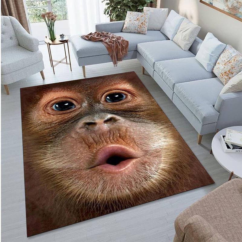 

Hip Hop Monkey Rug - Non-Slip Soft Carpet for Living Room/Bedroom, Rap Culture Home Decor 60*90cm