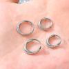 MZ 1 Pcs 316l Stainless Steel Zircon 16G Double Ring Cross Closure Ring Nose Ring Earrings Seamless Ring Human Piercing Jewelry