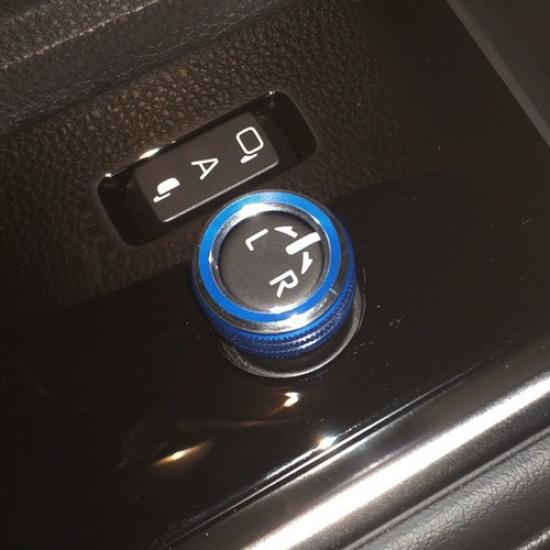Blue Aluminum Car Rearview Mirror Adjust Knob Trim For Toyota Crown -2025