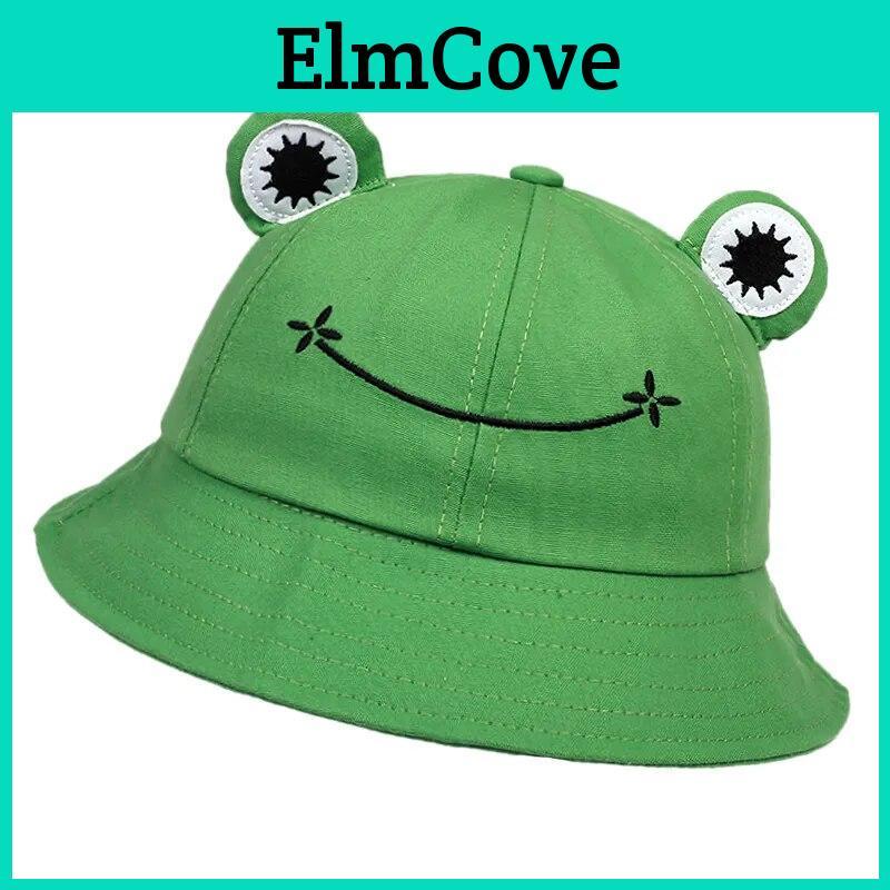 Eimer Süße Damen Frosch Hüte Fischerhut Damen Sommer Outdoor Sonnenschutz Anglerhut Baumwolle Wilde Panama Hüte