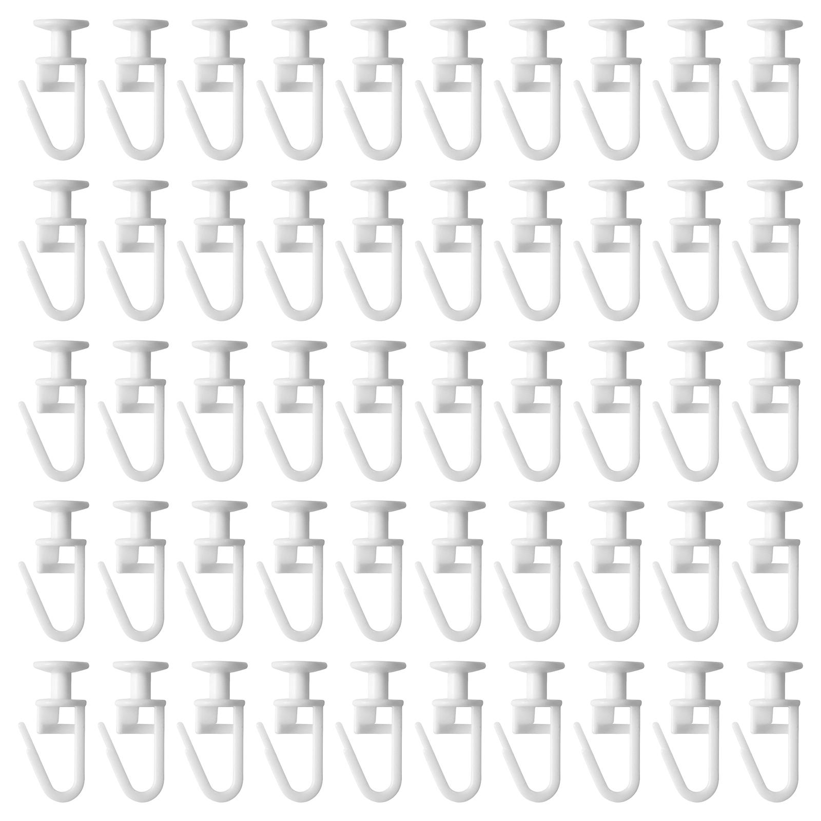 

Pack Of 50 Curtain Gliders with Lockable Hook For Smooth Sliding In Track For Home And Office Use 1