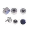 Hot Sale 2PCS Silver Color Steel Watch Crown 4.5mm To 7mm Head Diameter With Long Post For Watch Crowns Repair