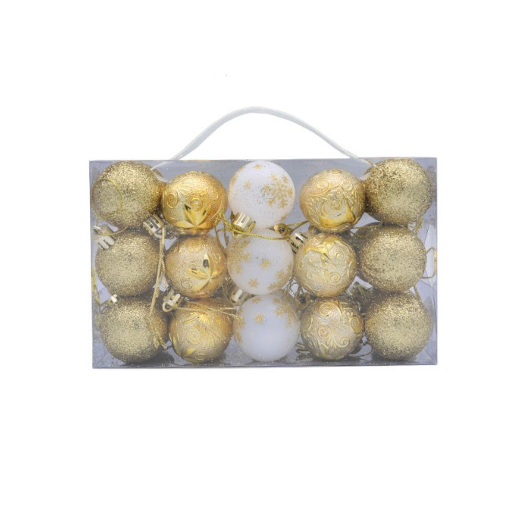 

30pcs 4CM Christmas Ball Set Shatterproof Hanging Ornament Christmas Tree Decoration Pendant Home золотой