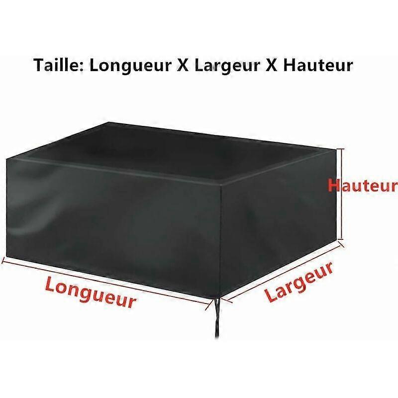 200x100x75cm Tuintafelhoes Buitenmeubilair Waterdicht Winddicht UV-bestendig Oxford Stof Meubelhoes (200x100x75cm) STOL