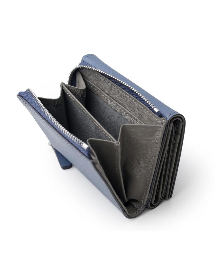 Novo II Leather Wallet for Men and 972623 [IS/IT] Tri-fold Women, Unisex, No. (Blue)