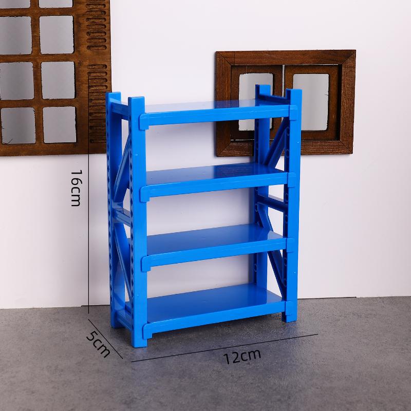 

1/12 Кукольный домик Имитация Складские полки Складские стеллажи Модель Кукольный домик Мини Мебель Декор Аксессуары для кукольного домика синий