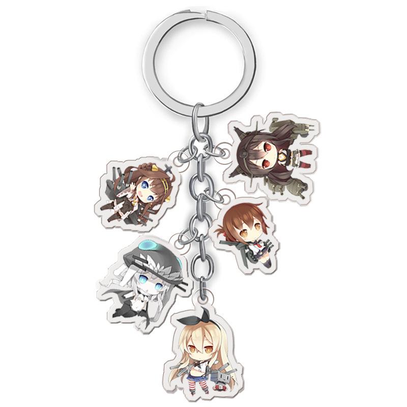Overlord Anime Game Cute Acrylic Keychain Set (5 Transparent Ornaments)