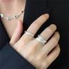 Irregular pleated ring summer ins cold wind index finger ring opening couple ring accessories
