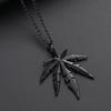 Gift Fashion Titanium Steel Rock Punk Retro Hip Hop Choker Leaf Pendant Maple Leaf Necklace