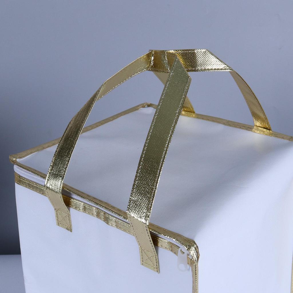 Customizable Thermal Insulation Bag - Non-woven Fabric with Aluminum Foil, Ideal for Cake, Grilled Fish, Meat, and Fruit Transport