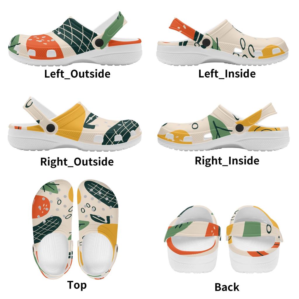 Trendy Printed EVA Clogs Women Men Lightweight Breathable Slip On Casual Shoes Soft Sole Summer Sandals Daily Comfort Wear
