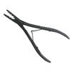 Black Stainless Steel Double-Hole Hair Extension Pliers - Professional Wig Making Tool for Braiding, Weaving & Salon Styling (Durable & Anti-Rust)