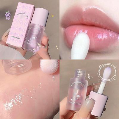 Crystal Jelly Lip Oil Balsamo labbra idratante Idrata e riduce le rughe delle labbra per una base Red Lady Lip Gloss