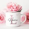 Personalisierte Tasse Herz Initial mit Namen Kaffeetasse Individuell Tee Heißschokolade Tassen Braut Brautjungfer Muttertagsgeschenke für Sie