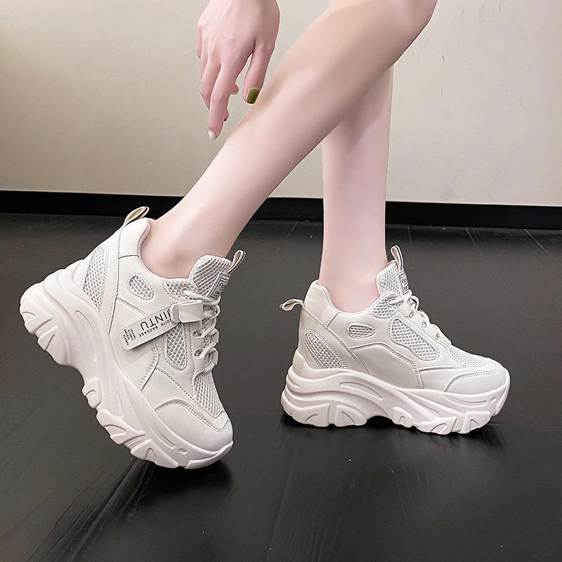 Thick-soled Dad Shoes for Women Summer Fashion Women's Shoes Lace-up Height-enhancing Sports Casual Shoes