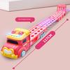 Transport Truck Car Toys Set For Kids Folding Storage Car Carrier With 6 Mini Cars 46" Long Track Christmas Gifts For Boys Girls