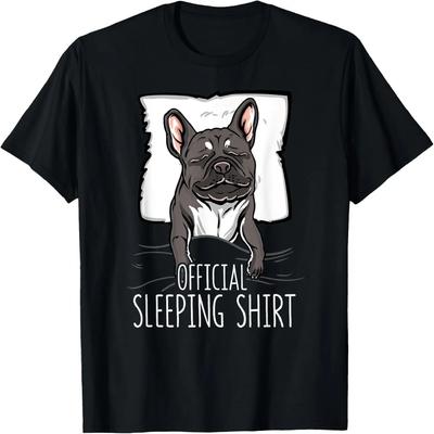Official Sleeping Shirt Cute French Bulldog Dog Nightgown T-Shirt